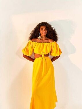 farm rio bow linen midi dress Bow Linen Midi-Dress On Sale Now with Up to 57% Off